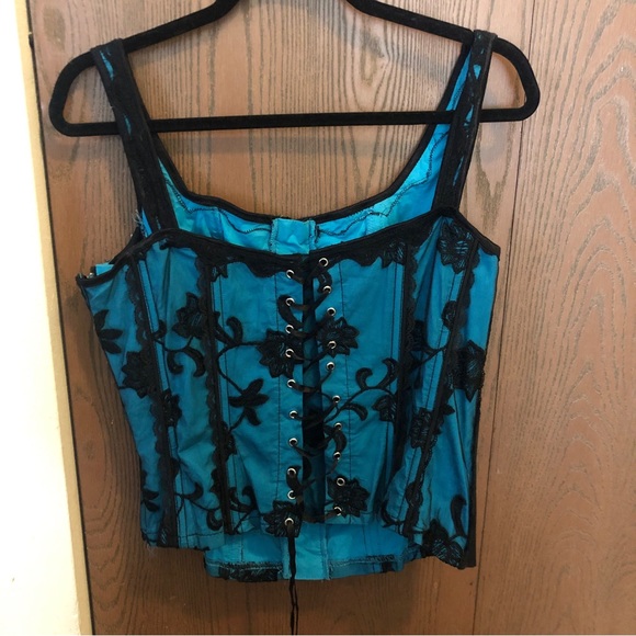 Y2K Tripp NYC floral lace up corset tank top - Picture 3 of 3